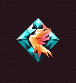 Geometrischer Diamant und Phönix